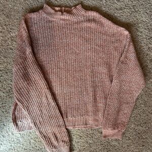 Cozy Textured Mauve Knit Sweater